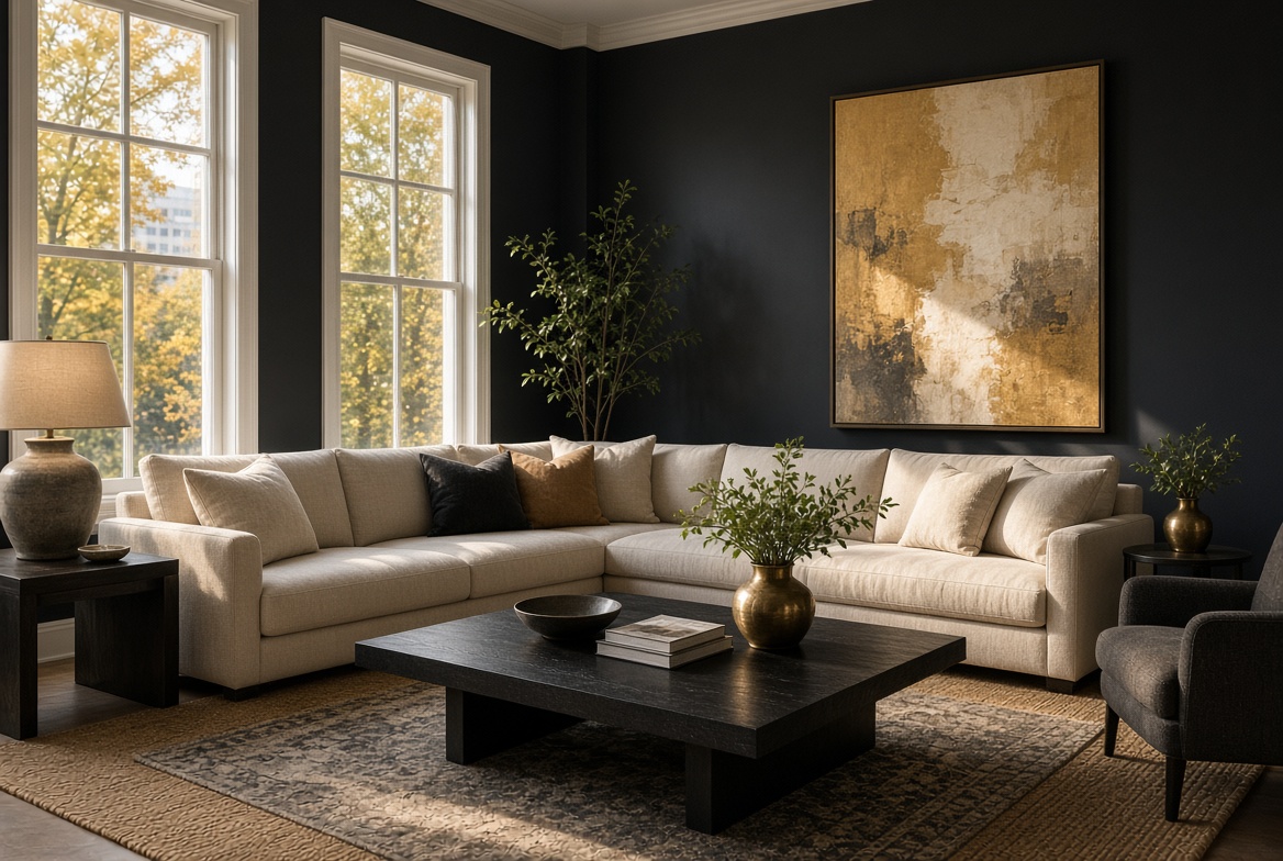 Staged living room